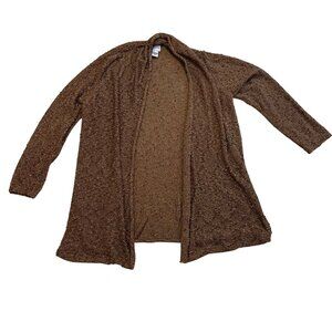 Chico's Open‎ Front Cardigan Women's Size 0 (US Small) Golden Brown Open Knit